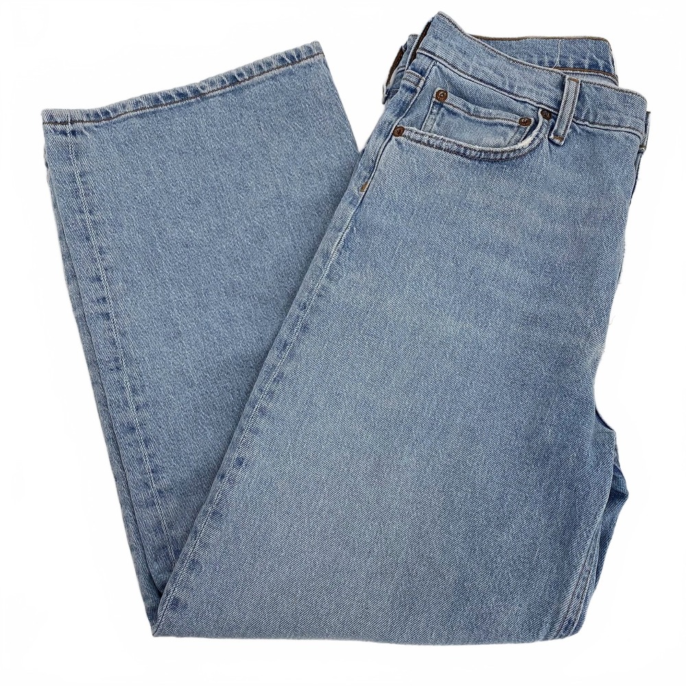 Agolde Light Wash Straight Leg Jeans | Womens 29 Regular Wool Turkey Cotton - Picture 2 of 9
